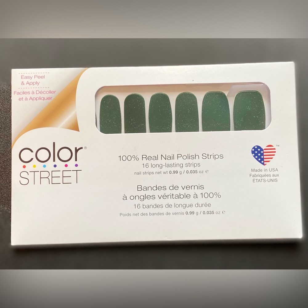 Color Street Green Sparkle Nail Polish Strips - New